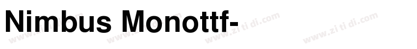 Nimbus Monottf字体转换